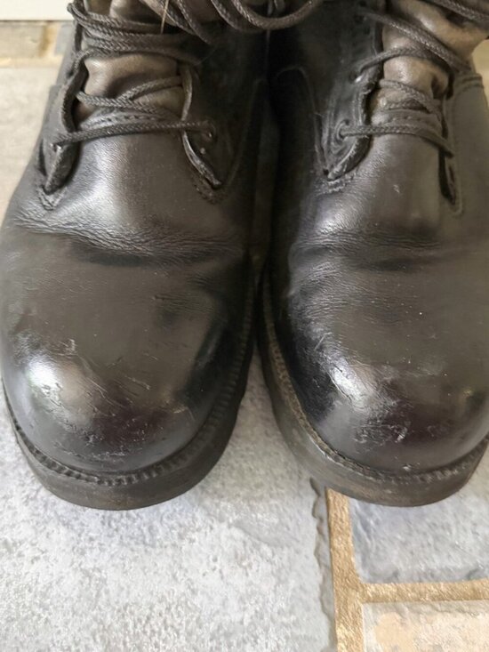 Belleville Combat Boots Mens 10.5 Wide Black Leather Tactical Vibram USA main image 8
